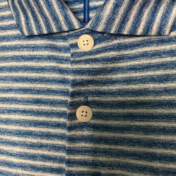 NIKE Dri-FIT ADV Tiger Woods Turquoise Stripe Golf Polo Shirt XXL - Picture 4 of 12